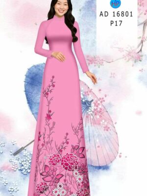 Vải Áo Dài Hoa In 3D AD 16801