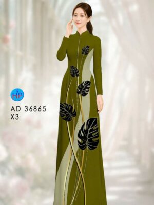 Vải Áo Dài Hoa In 3D AD 36865