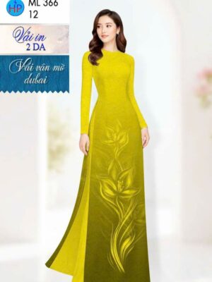 Vải Áo Dài Hoa in 4D AD ML366