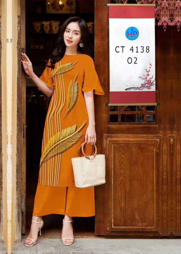 Vải Áo Dài Hoa In 3D AD CT4138