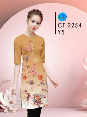 Vải Áo Dài Hoa Hồng AD CT2254