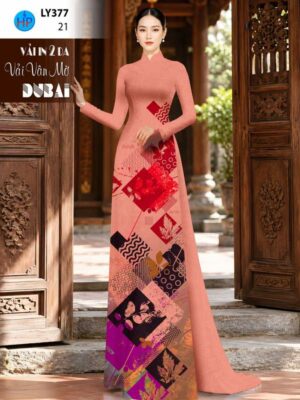 Vải Áo Dài Hoa Văn AD LY377