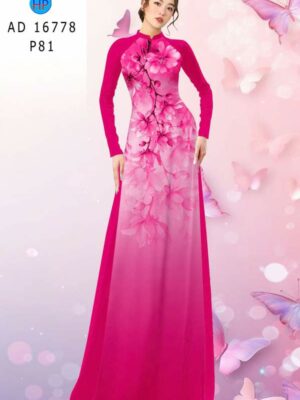 Vải Áo Dài Hoa In 3D AD 16778