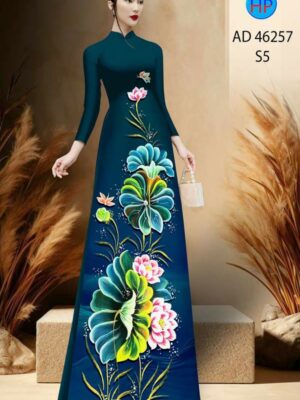Vải Áo Dài Hoa Sen AD 46257