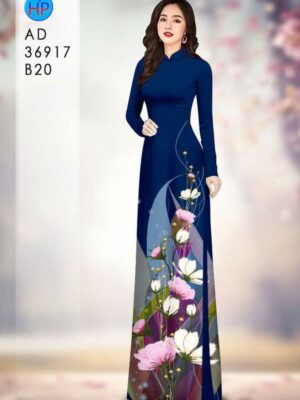 Vải Áo Dài Hoa Cúc AD 36917