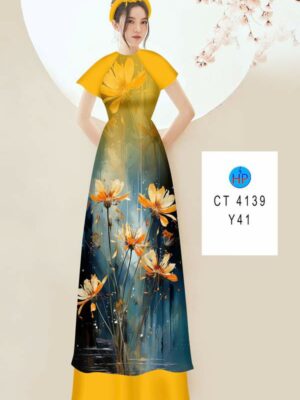 Vải Áo Dài Hoa In 3D AD CT4139