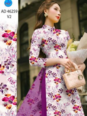 Vải Áo Dài Hoa Đều AD 46259