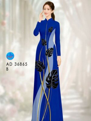 Vải Áo Dài Hoa In 3D AD 36865