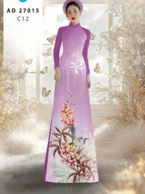 Vải Áo Dài Chim Hạc AD 27015