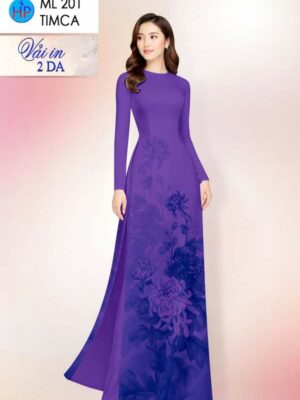 Vải Áo Dài Hoa Cúc AD ML201