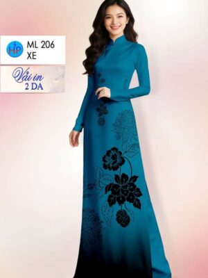 Vải Áo Dài Hoa In 4D AD ML206