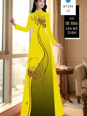 Vải Áo Dài Hoa In 4D AD BT394