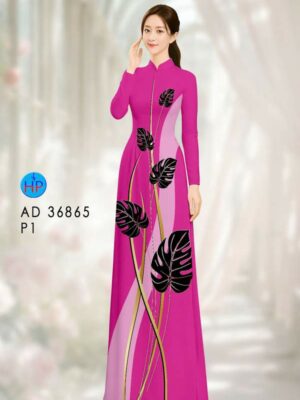 Vải Áo Dài Hoa In 3D AD 36865