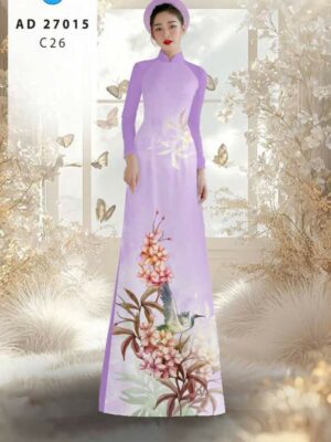 Vải Áo Dài Chim Hạc AD 27015