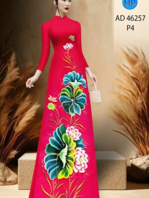 Vải Áo Dài Hoa Sen AD 46257