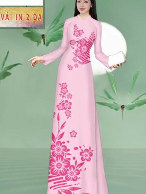 Vải Áo Dài Hoa In 4D AD MT190