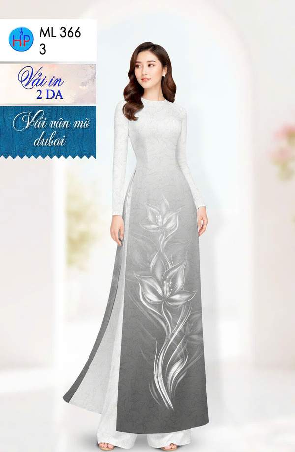 Vải Áo Dài Hoa in 4D AD ML366
