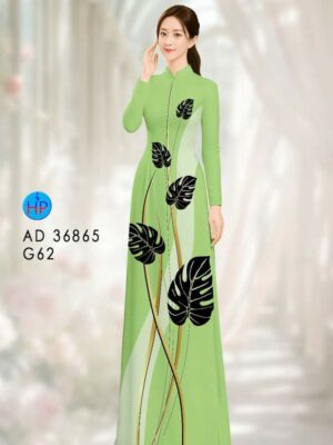Vải Áo Dài Hoa In 3D AD 36865