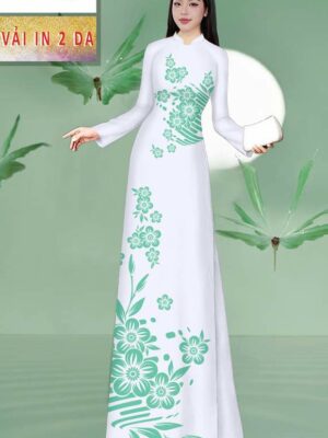 Vải Áo Dài Hoa In 4D AD MT190