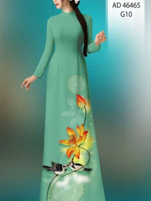 Vải Áo Dài Hoa Sen AD 46465
