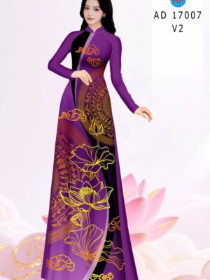 Vải Áo Dài Hoa Sen AD 17007