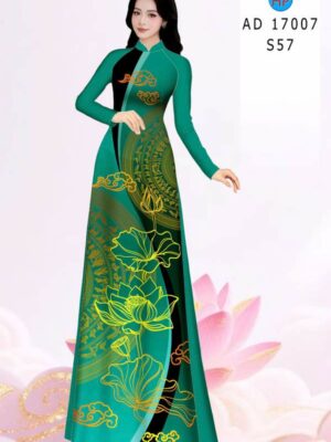 Vải Áo Dài Hoa Sen AD 17007
