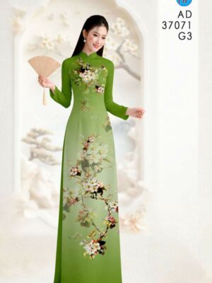 Vải Áo Dài Hoa Đào AD 37071