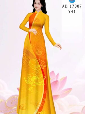 Vải Áo Dài Hoa Sen AD 17007
