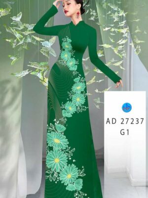 Vải Áo Dài Hoa Cúc AD 27237