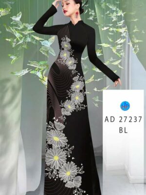 Vải Áo Dài Hoa Cúc AD 27237