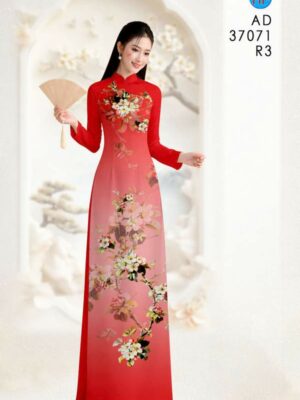 Vải Áo Dài Hoa Đào AD 37071