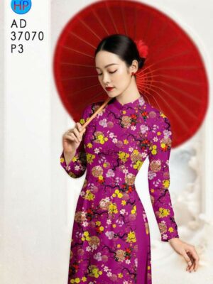 Vải Áo Dài Hoa Mai Đều AD 37070