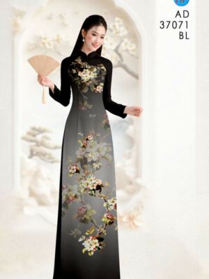 Vải Áo Dài Hoa Đào AD 37071