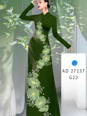 Vải Áo Dài Hoa Cúc AD 27237