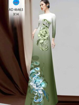 Vải Áo Dài Hoa In 3D AD 46463