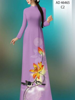 Vải Áo Dài Hoa Sen AD 46465