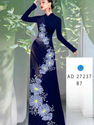 Vải Áo Dài Hoa Cúc AD 27237