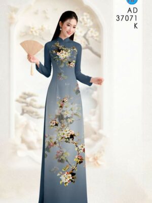 Vải Áo Dài Hoa Đào AD 37071