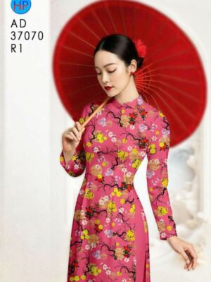 Vải Áo Dài Hoa Mai Đều AD 37070