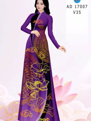 Vải Áo Dài Hoa Sen AD 17007