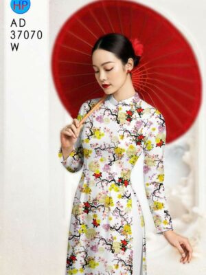 Vải Áo Dài Hoa Mai Đều AD 37070