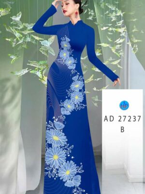 Vải Áo Dài Hoa Cúc AD 27237