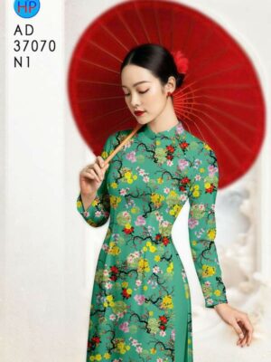 Vải Áo Dài Hoa Mai Đều AD 37070