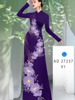 Vải Áo Dài Hoa Cúc AD 27237