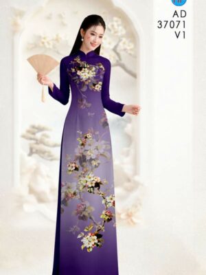 Vải Áo Dài Hoa Đào AD 37071