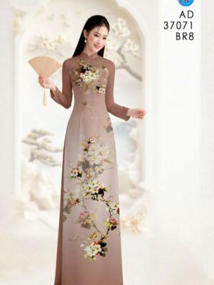 Vải Áo Dài Hoa Đào AD 37071