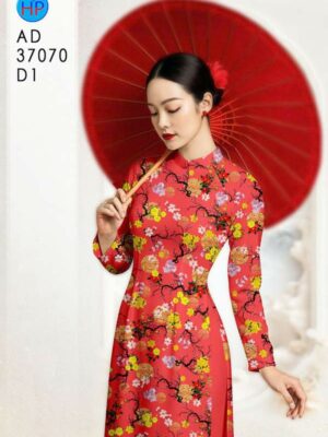 Vải Áo Dài Hoa Mai Đều AD 37070
