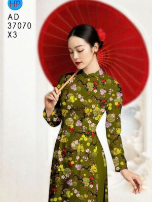 Vải Áo Dài Hoa Mai Đều AD 37070
