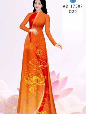 Vải Áo Dài Hoa Sen AD 17007