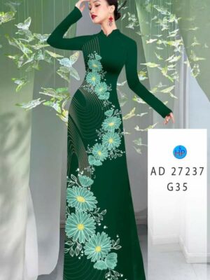 Vải Áo Dài Hoa Cúc AD 27237